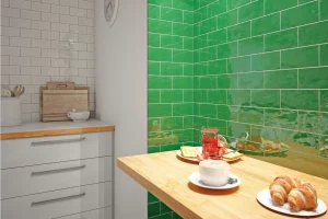 Wall tiles green